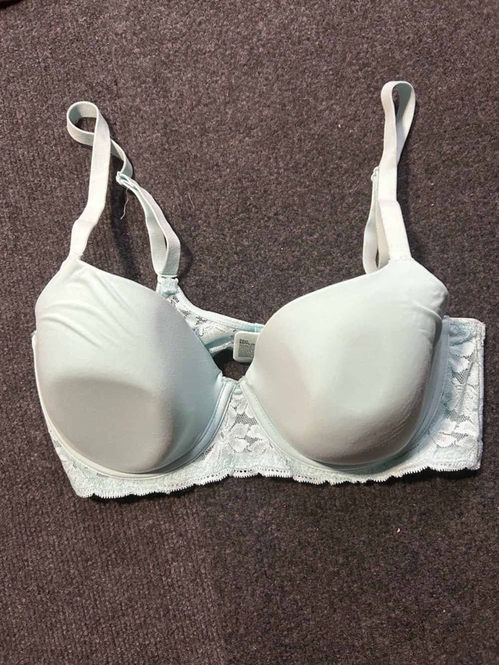 Light Blue Lace-Trim T-Shirt Bra - Women Intimates
